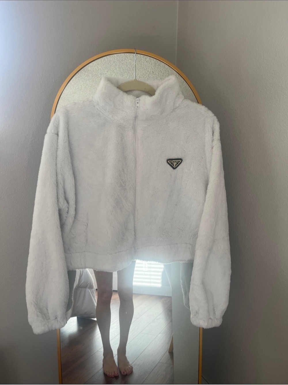 Prada white faux fur jacket - Picture 13 of 16